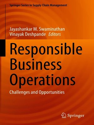 cover image of Responsible Business Operations